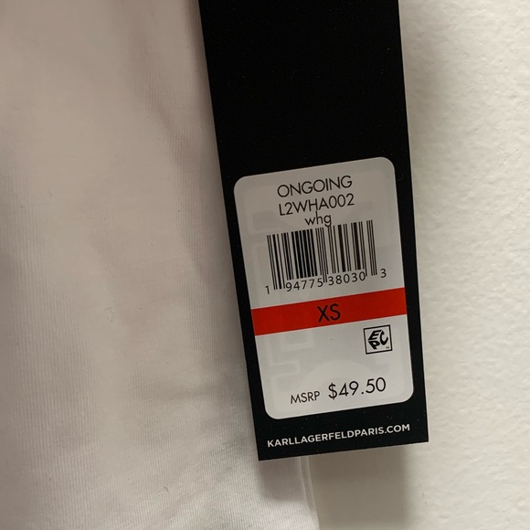 NEW KARL LAGERFELD LARGE SPARKLE LOGO TEE MULTIPLE SIZES - Picture 6 of 8